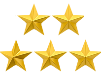5 golden star rating