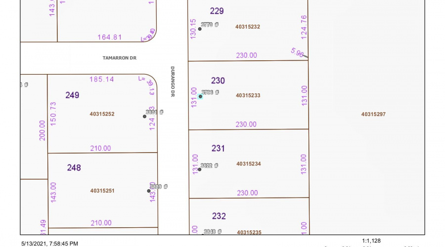 3796 Durango Dr Plat Map