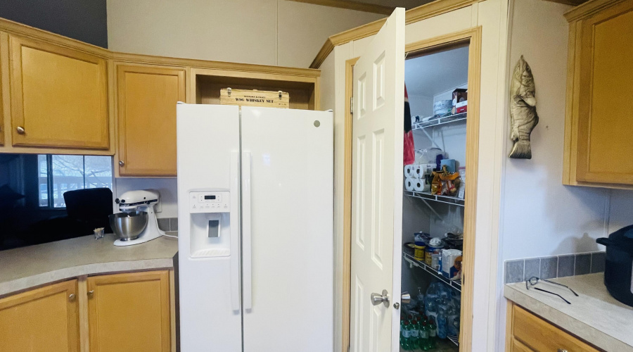 New refrigerator.  Pantry