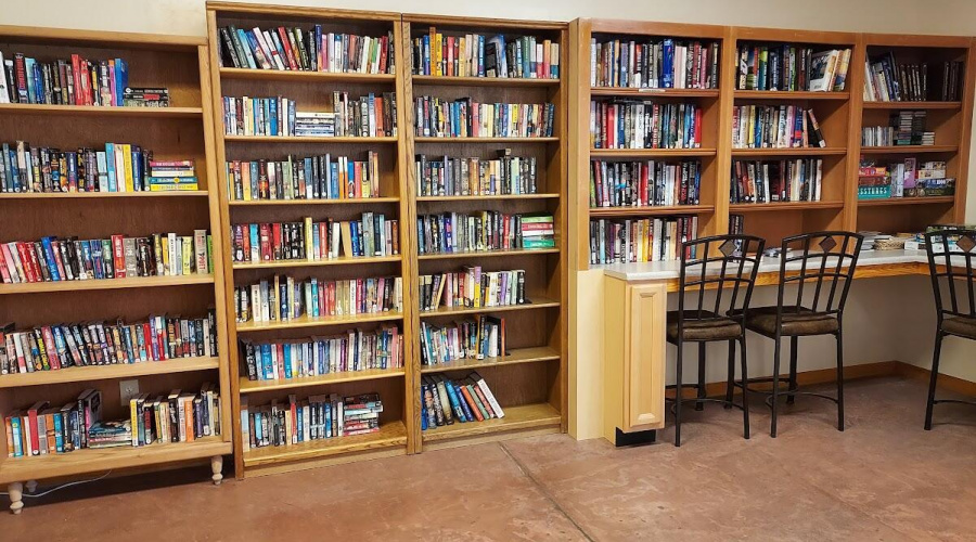 Community library in clubhouse