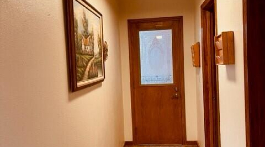 hallway door to family room or game room