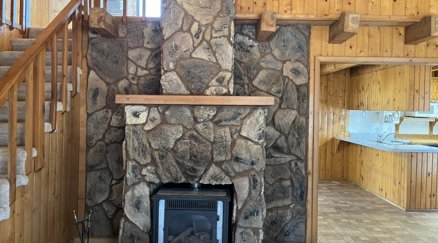 stone fireplace-propane