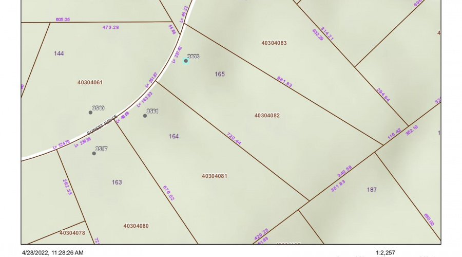 3603 Sunset Ridge Plat Map