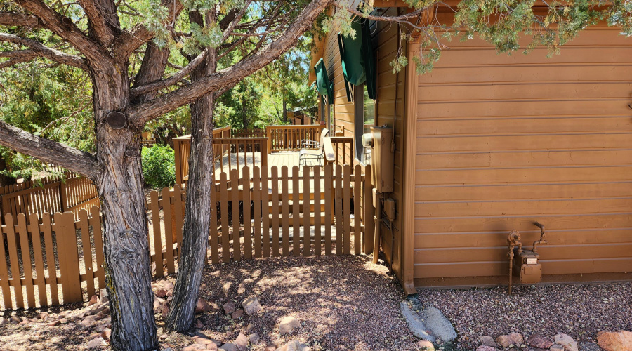 Backyard and deck