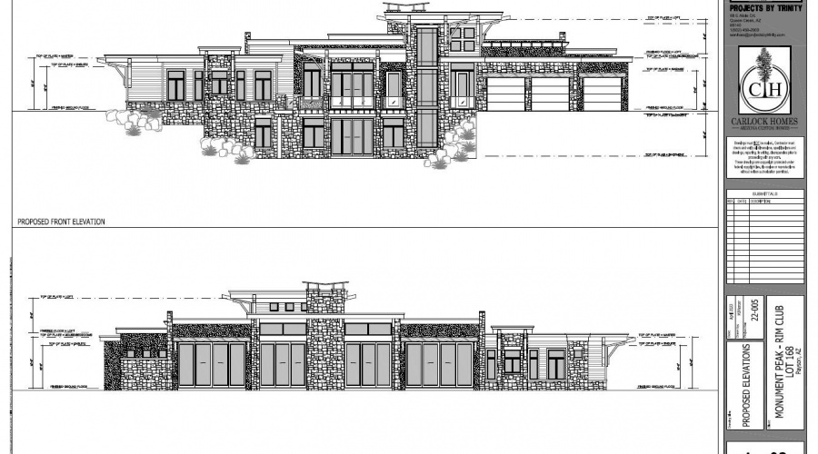 Proposed Front & Rear Elevation
