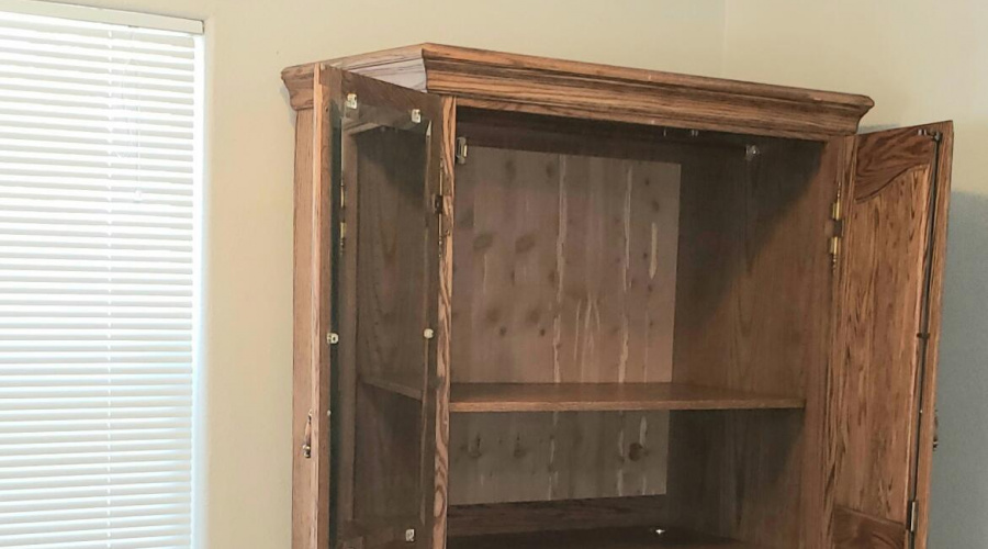 Armoire drawers open