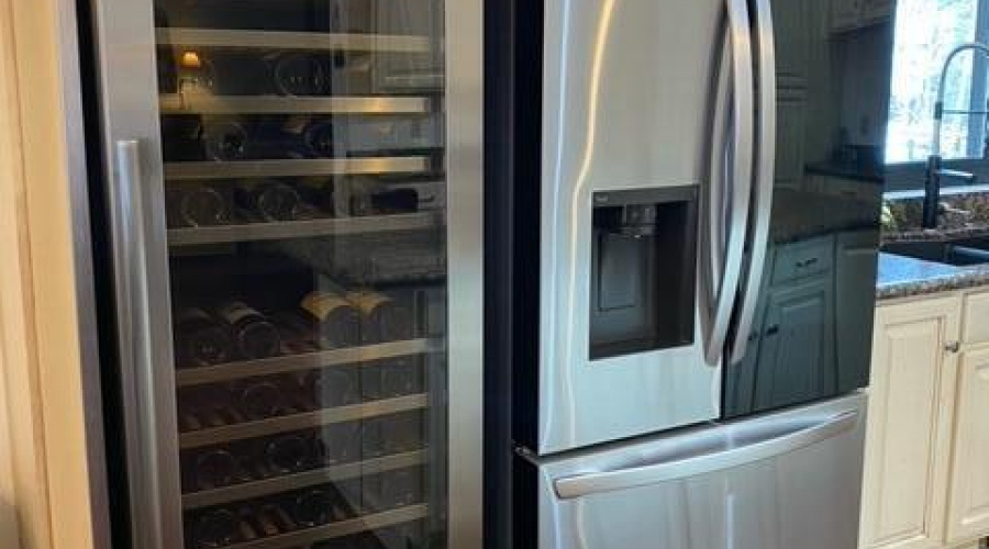 wine cooler and fridge