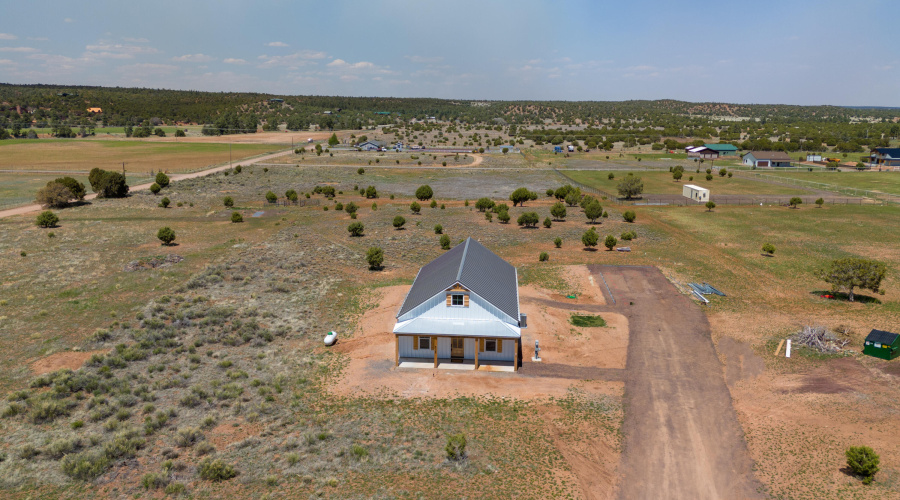 Aerial view from the front