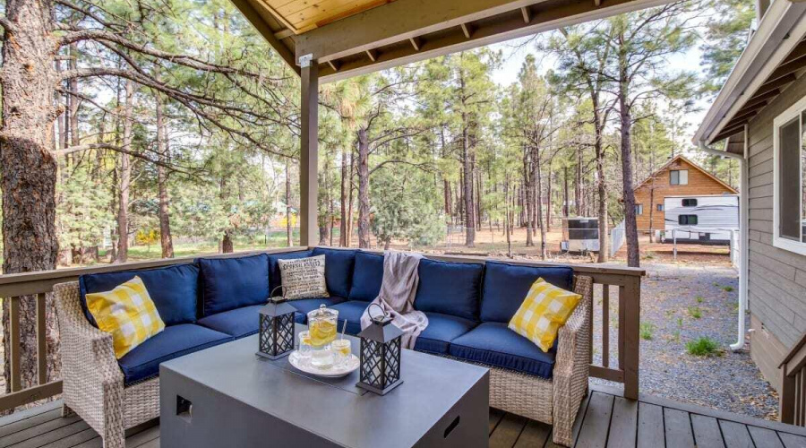 Relax while basking in the pines