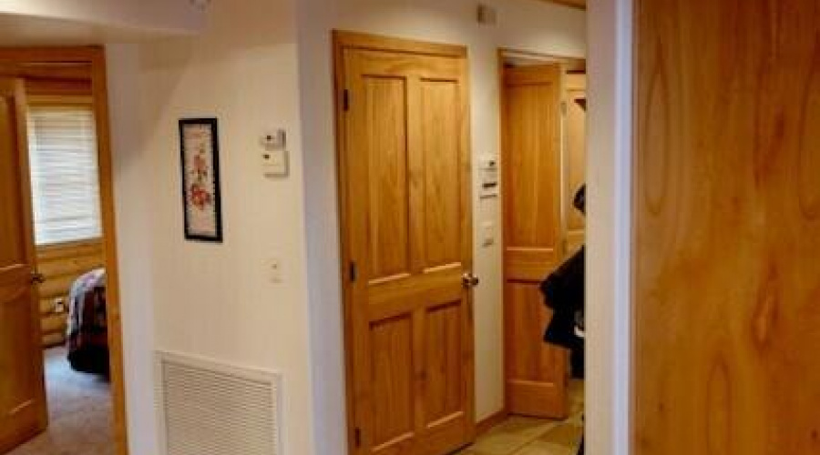inside hallway wood doors