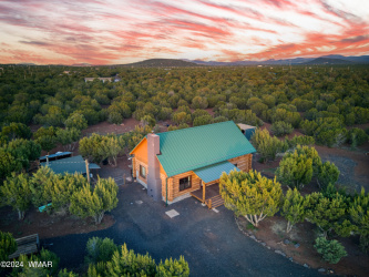 Full Log Cabin on 10+ Acres Under $600k!