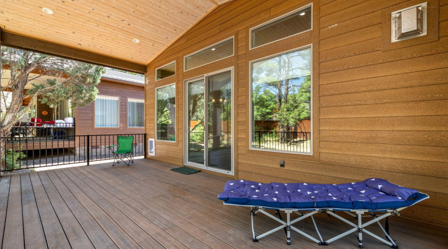 Large covered deck