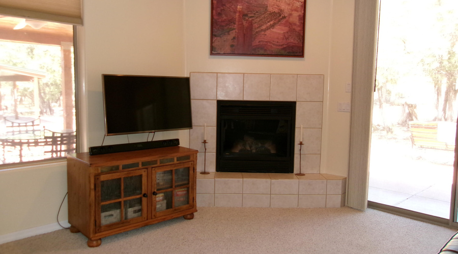 gas fireplace in the living room