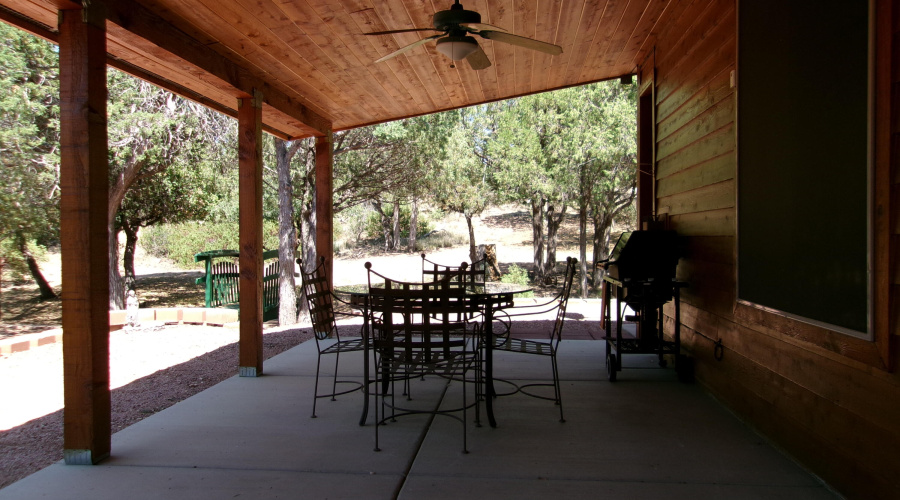 outside, covered porch