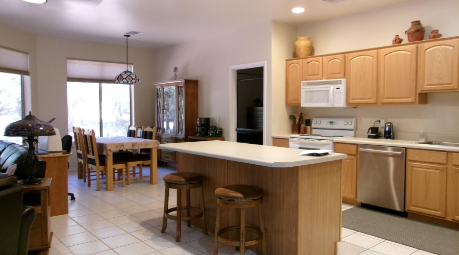 kitchen to the dining area