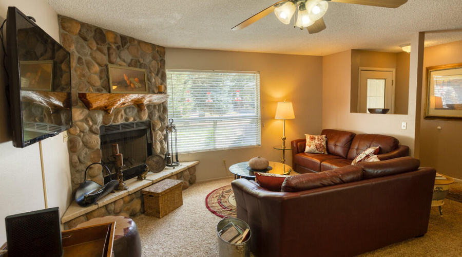 Wood Burning Fireplace in Great Room