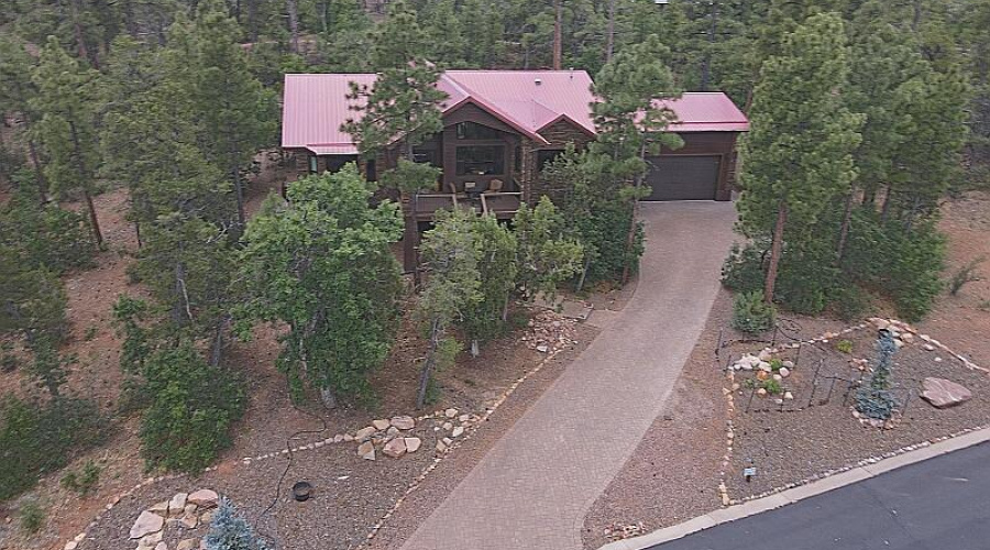 Drone shot driveway view