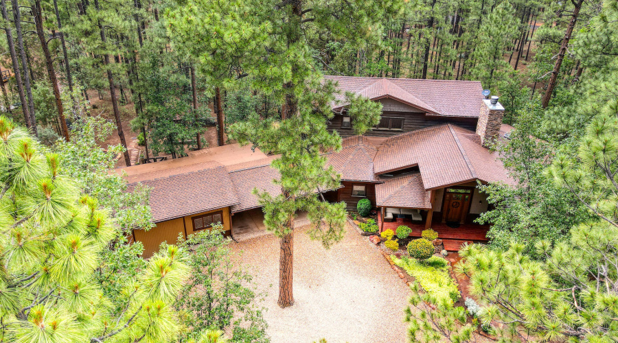 Aerial Main House Front