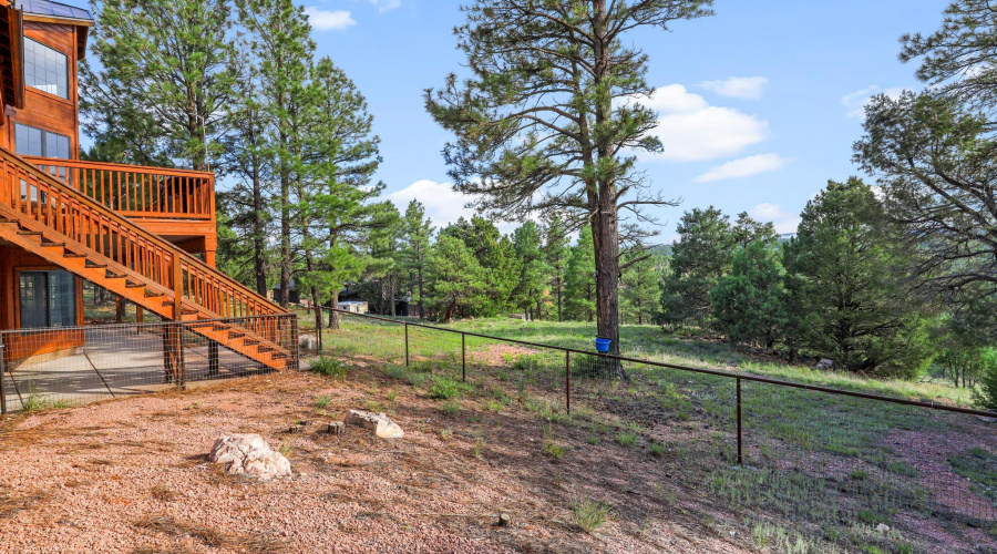 fenced yard in back