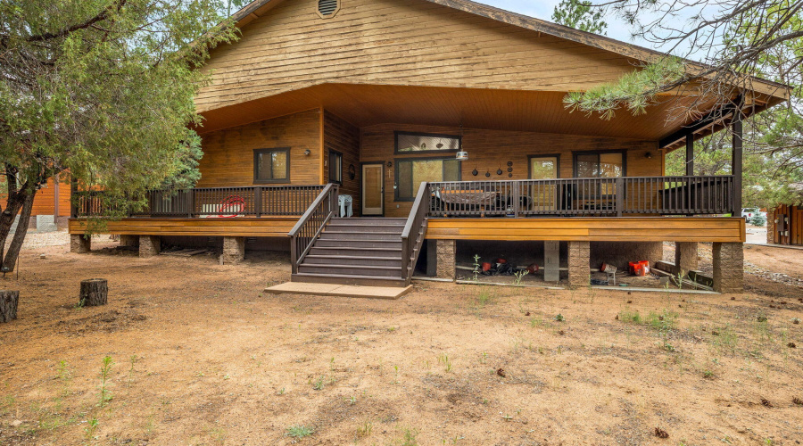 Back yard towards deck