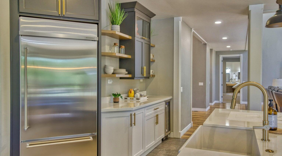 Fridge with coffee bar