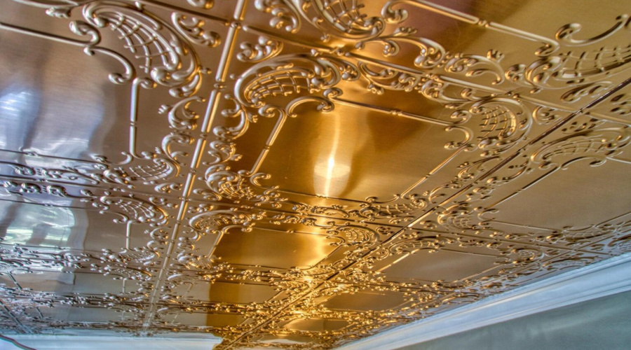 Copper Ceiling in one bedroom