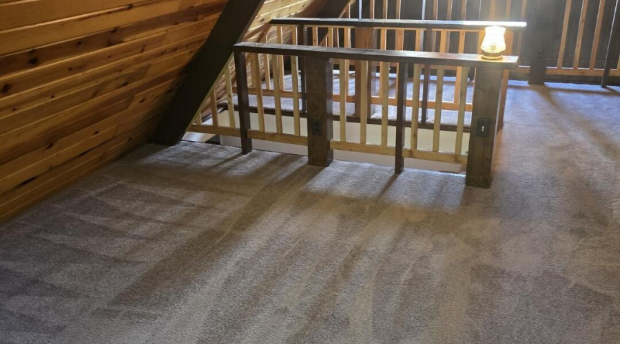 loft with new carpet installed