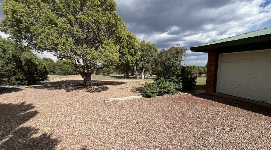 Garage and side of house