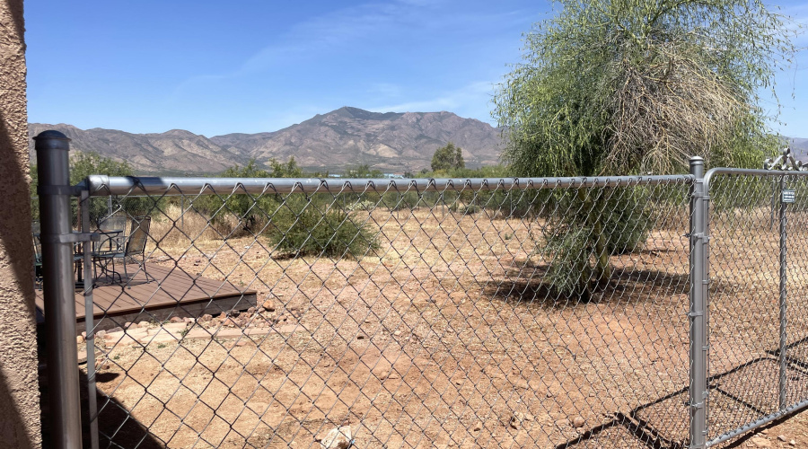 Fenced back yard