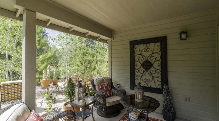 Quiet back patio