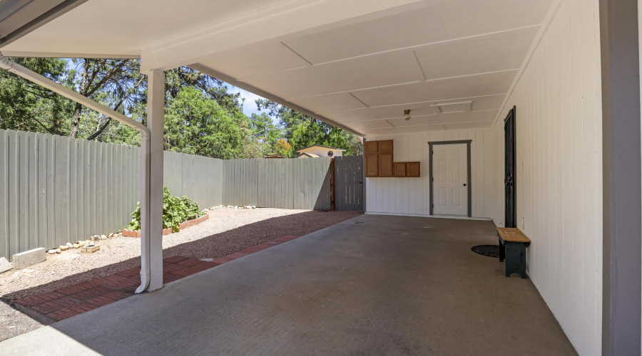 Covered Carport W/Storage