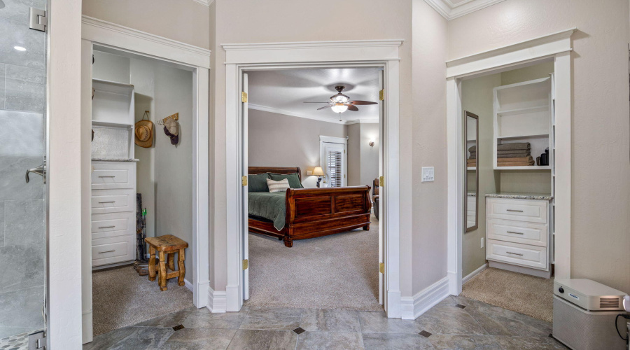 Primary Bathroom with 2 Walk in Closets