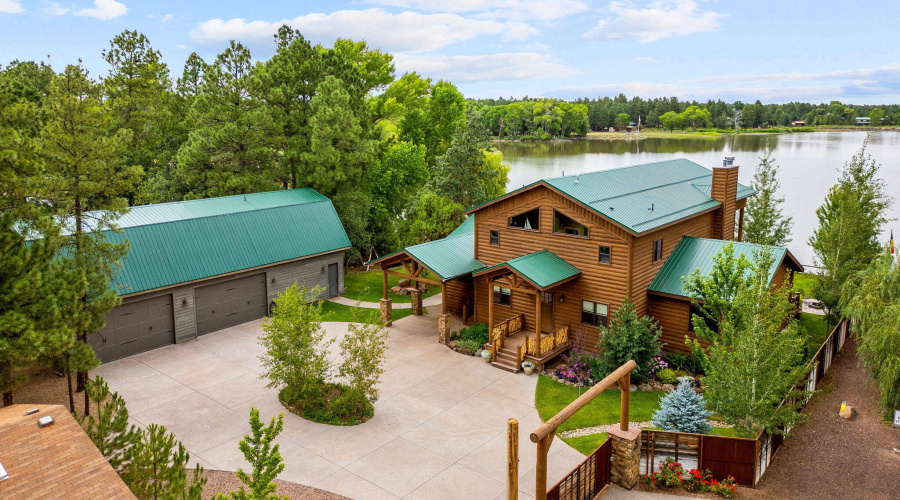 Main house with garage