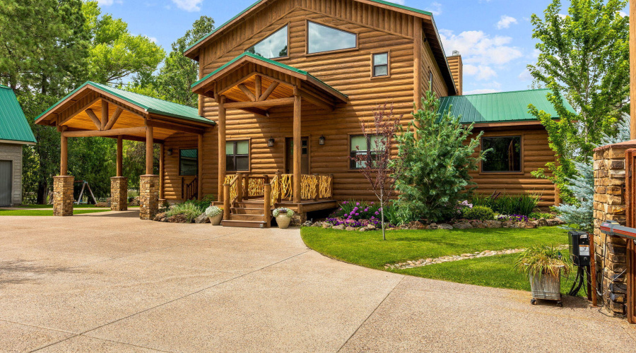 Main house with carport