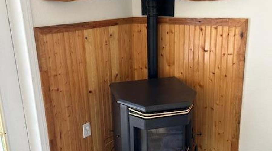 Pellet Stove in Basement