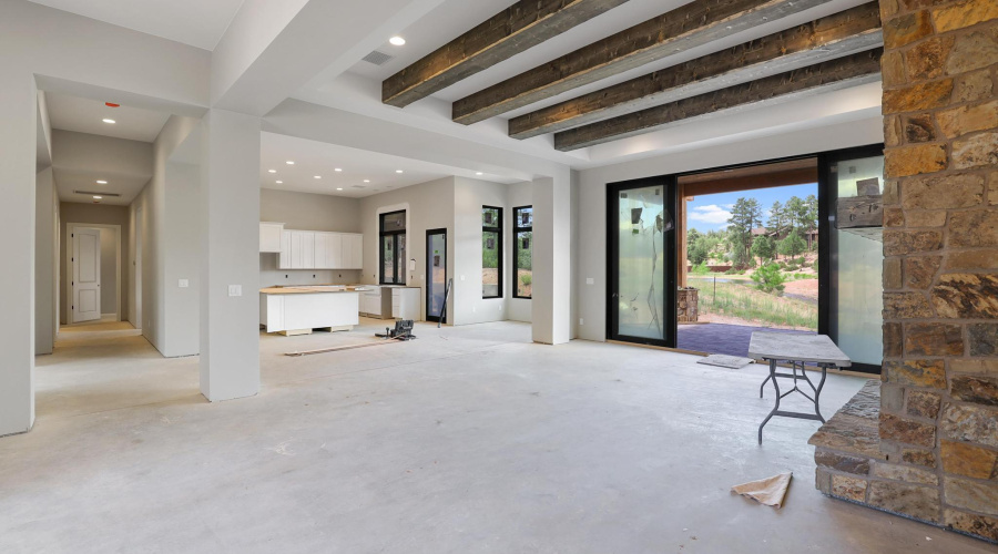 View of Great Room to Kitchen