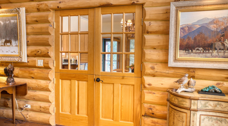 French Doors to Kitchen from LR