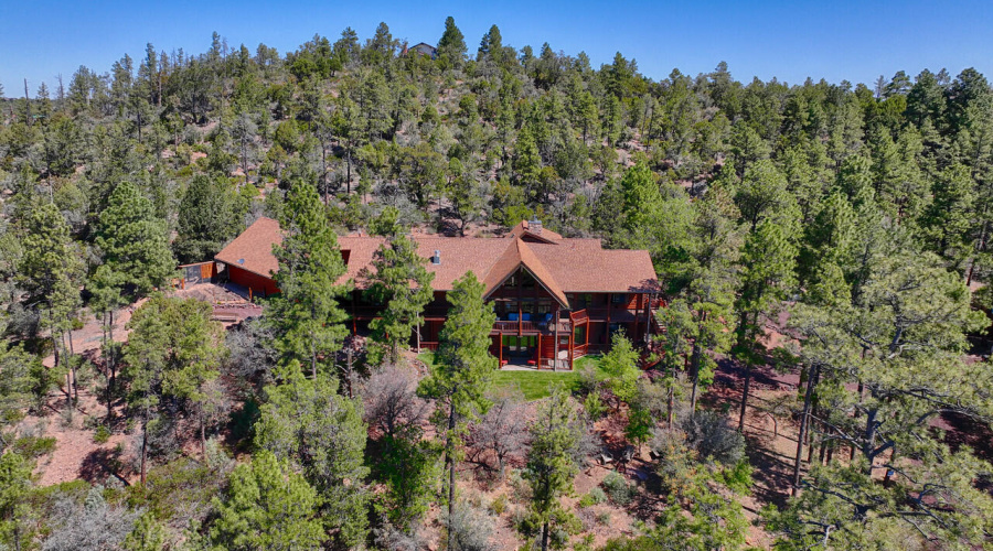 Aerial Back View of the House