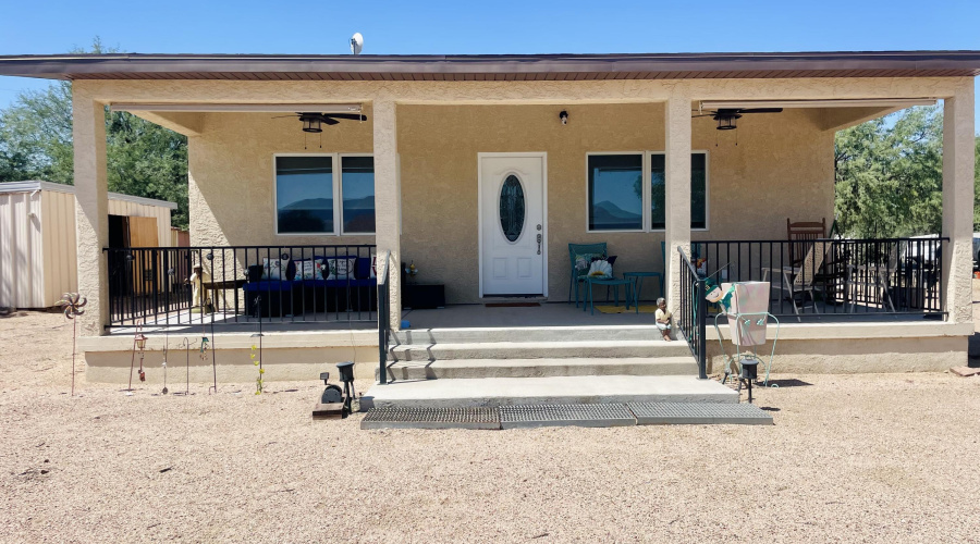 Full length front patio