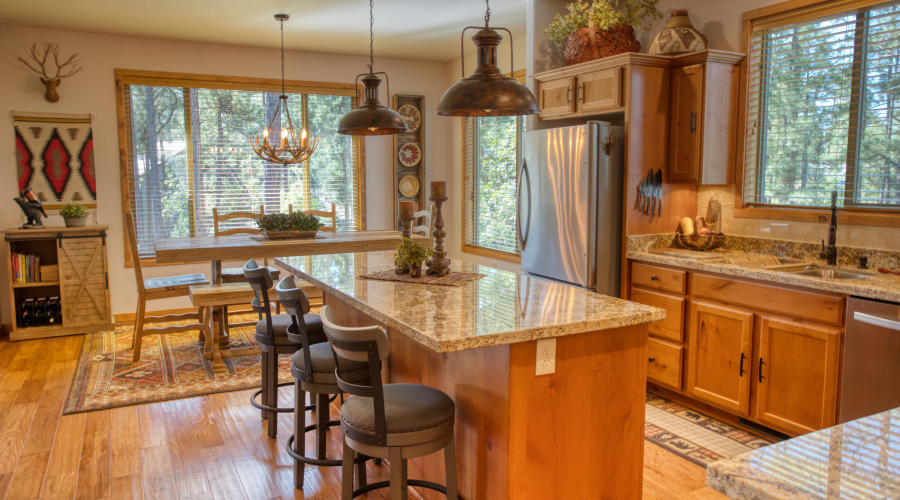 Kitchen into diningroom