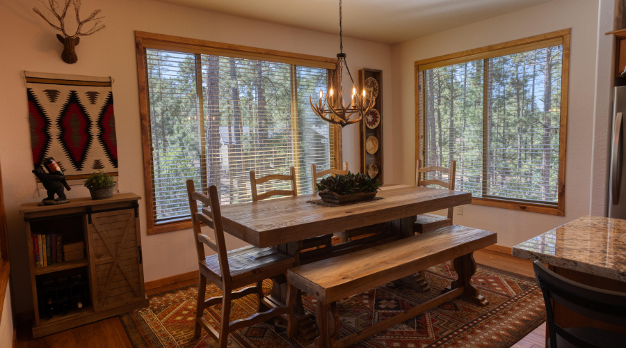 Very large diningroom with views from ev