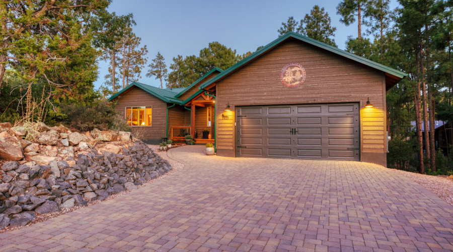 Beautiful paver driveway entrance