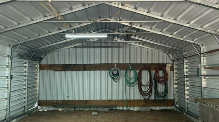 dirt floor covered garage shed curtain d