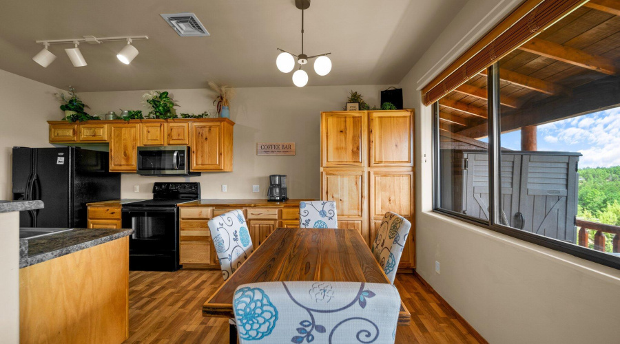 Dining Room & Kitchen with New Cabinets