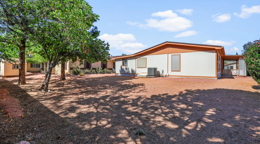 Backyard view of House