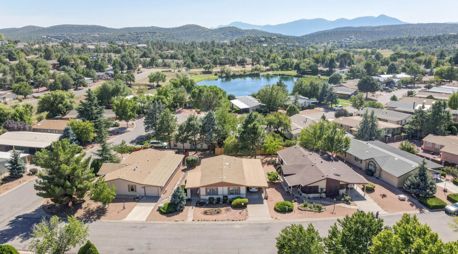 Aerial View of Lake and Neighbood