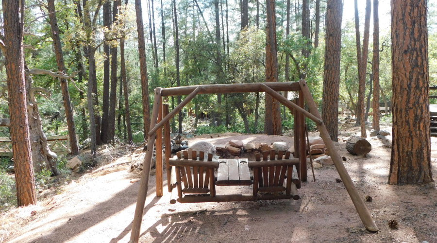 Firepit and swing