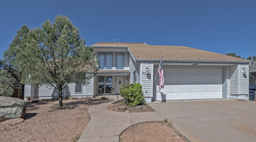 gently sloped driveway