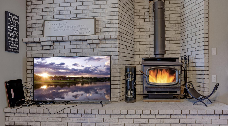 TV and Woodstove