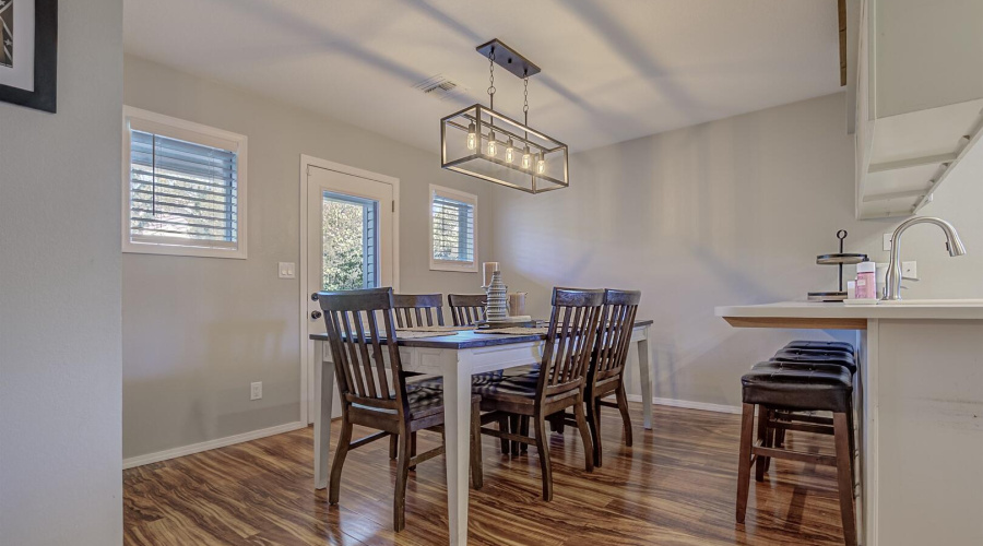 diningroom with door to outdoor patio